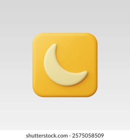 3d Realistic Moon icon vector illustration