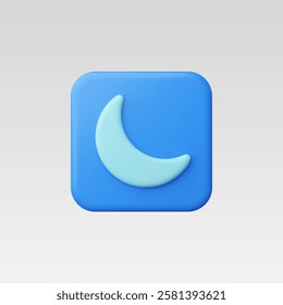 3d Realistic Moon icon vector illustration