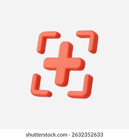 Icône Plus réaliste 3d illustration vectorielle