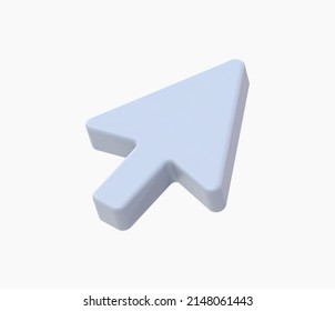 3d Realistic Mouse Cursor Vector Illustration