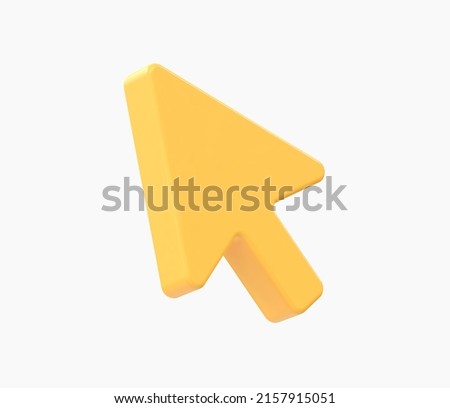 3d Realistic Mouse cursor vector illustration