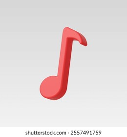 3d Realistic Music note Icon vector illustration