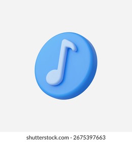 3d Realistic Music Note icon vector Illustration