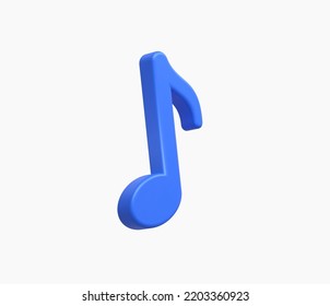 3d Realistic Music note vector illustration 