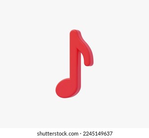 3d Realistic Music note vector Illustration