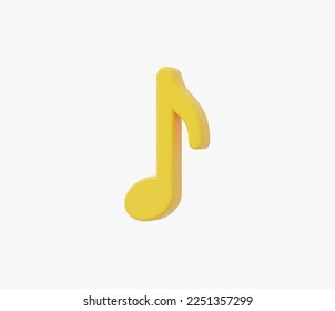 3d Realistic Music note vector Illustration