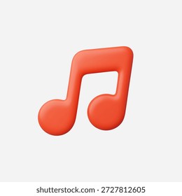 Ilustración vectorial de nota de música realista 3d