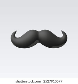 3d Realistic Mustache Icon vector illustration