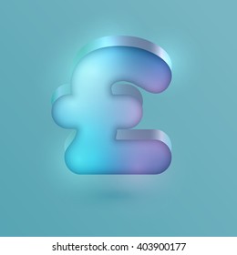 3D realistic neon character, vector