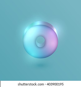 3D realistic neon character, vector