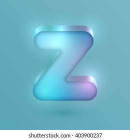 3D realistic neon character, vector