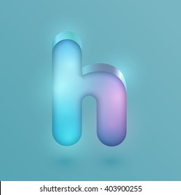 3D realistic neon character, vector