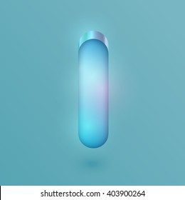 3D realistic neon character, vector