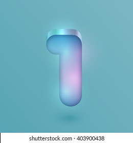 3D realistic neon character, vector