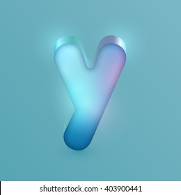 3D realistic neon character, vector