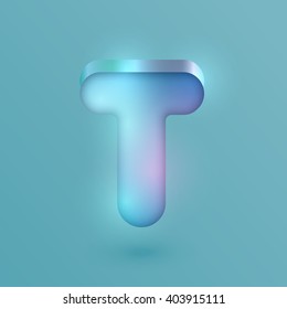 3D realistic neon character, vector