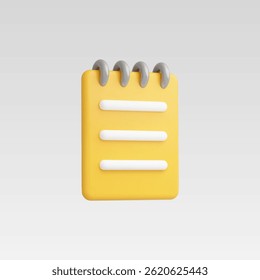 3d Realistic Note or Memo Icon vector illustration