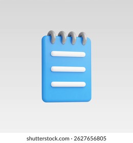 3d Realistic Note or Memo Icon vector illustration