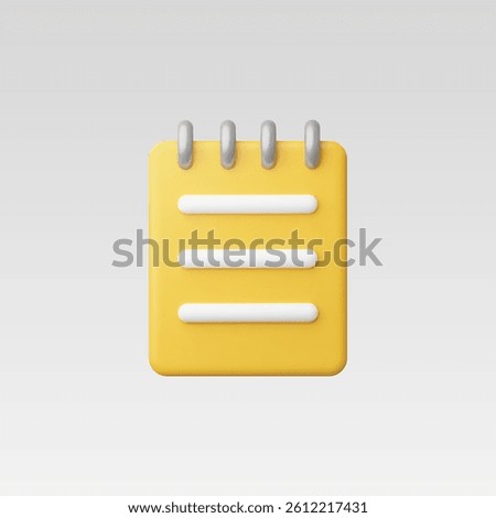 3d Realistic Note or Memo Icon vector illustration
