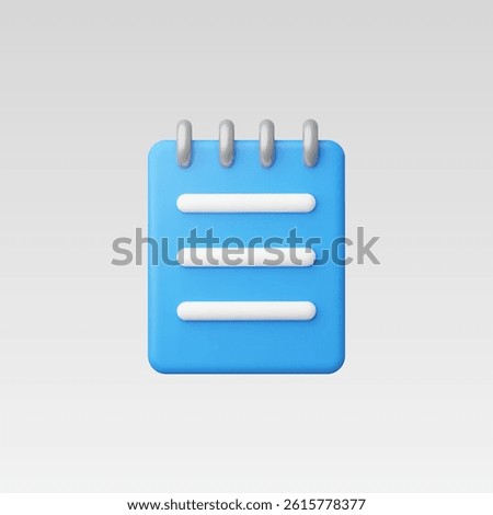 3d Realistic Note or Memo Icon vector illustration