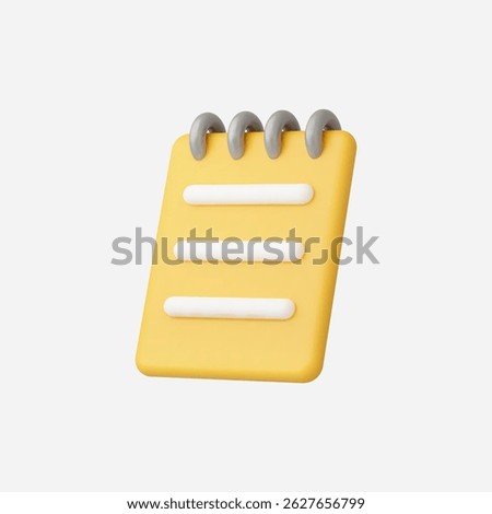 3d Realistic Note or Memo Icon vector illustration