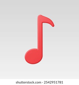 3d Realistic Note Música ilustração vetorial
