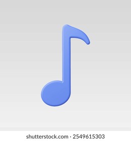 3d Realistic Note Music vector illustration