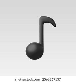 3d Realistic Note Music vector illustration