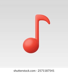 3d Realistic Note Music vector illustration