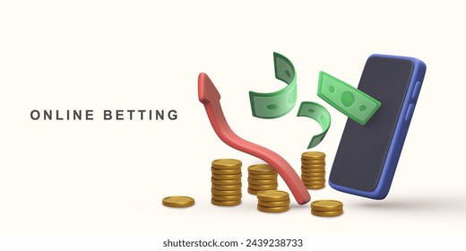 3D realistic online transaction, online banking and online shopping. Vector illustration.