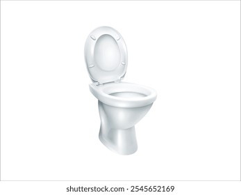 3d Realistic Opened White Ceramic Toilet Icon Set Closeup Isolated on Transparent Background. Toilet Bowl with Lid
3D Realistic White Ceramic Toilet Icon Set, Opened and Closed Toilet Bowl with Lid