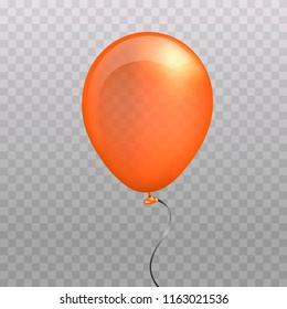 3d realistic orange balloon.vector illustration