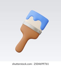 3d Realistic Paint brush icon vector illustration