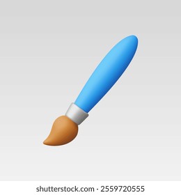 3d Realistic Paint brush icon vector illustration