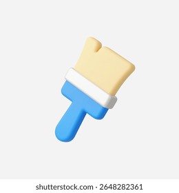 3d Realistisch verfpenseelpictogram vector Illustratie