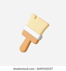3d Realistisch verfpenseelpictogram vector Illustratie
