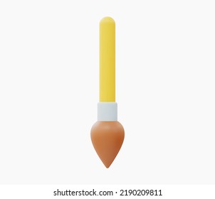 3d Realistic Paintbrush Icon vector illustration.