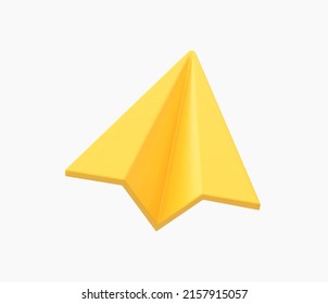 3d Realistic Paper plane vector illustration