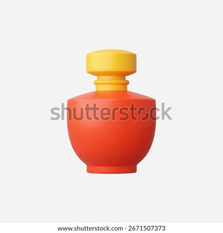 3d Realistic Parfume bottle icon vector Illustration