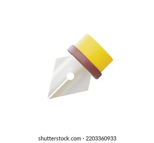 3d Realistic Pen icon vector Illustration