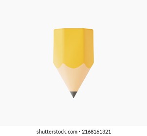 3d Realistic Pencil Icon vector illustration.