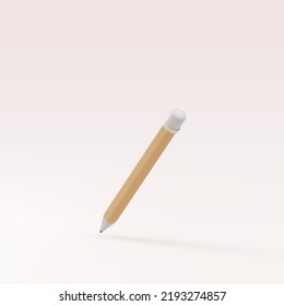 3d realistic pencil icon. Vector illustration.