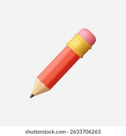 3d Realistic Pencil icon vector Illustration