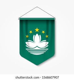 3D Realistic Pennant With Flag of Macau
Premium Vector