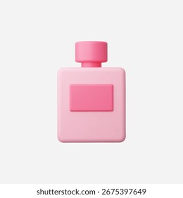Ilustración vectorial de icono de perfume realista 3d
