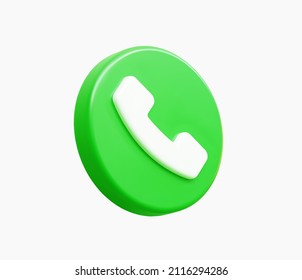 3D Realistic Phone Call Button vector illustration - Shutterstock ID 2116294286