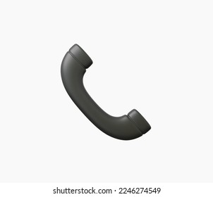 Ilustración vectorial del botón de llamada telefónica realista 3D
