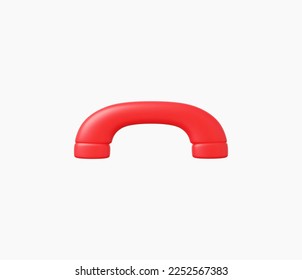 3D Realistic Phone Call Button vector illustration
