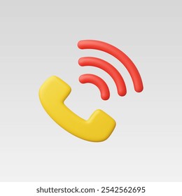 3d Realistic Phone Call Ringing vector illustration