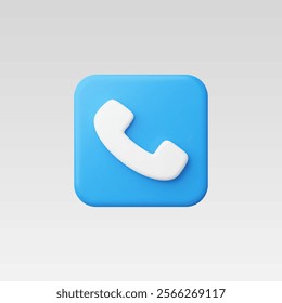 3d Realistic Phone Call vector illustration